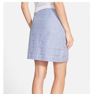 Vineyard Vines Stripe Pleated Poplin Skirt